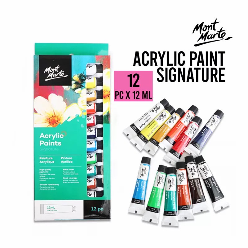 

Mont Marte Acrylic Paint Signature Set 12 pcs x 12ml