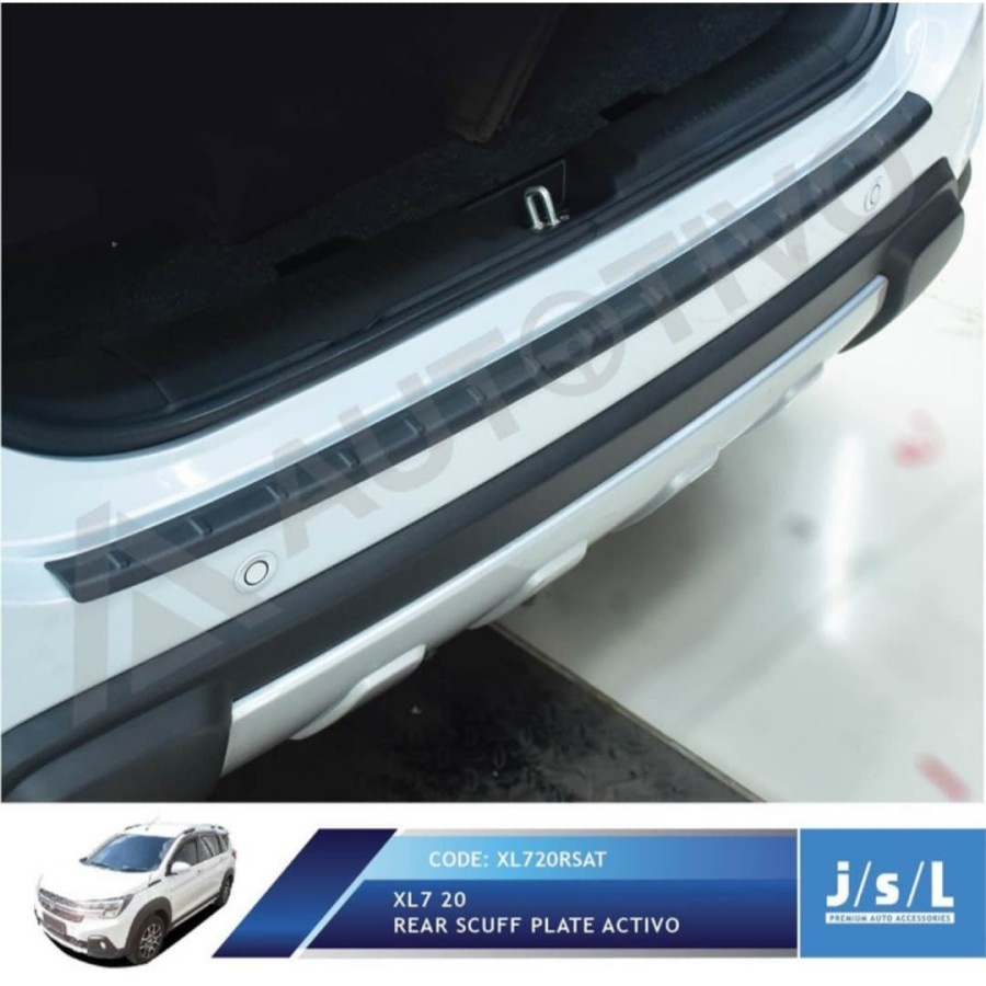 Sillplate Belakang Ertiga XL7 Rear Scuff Plate Black