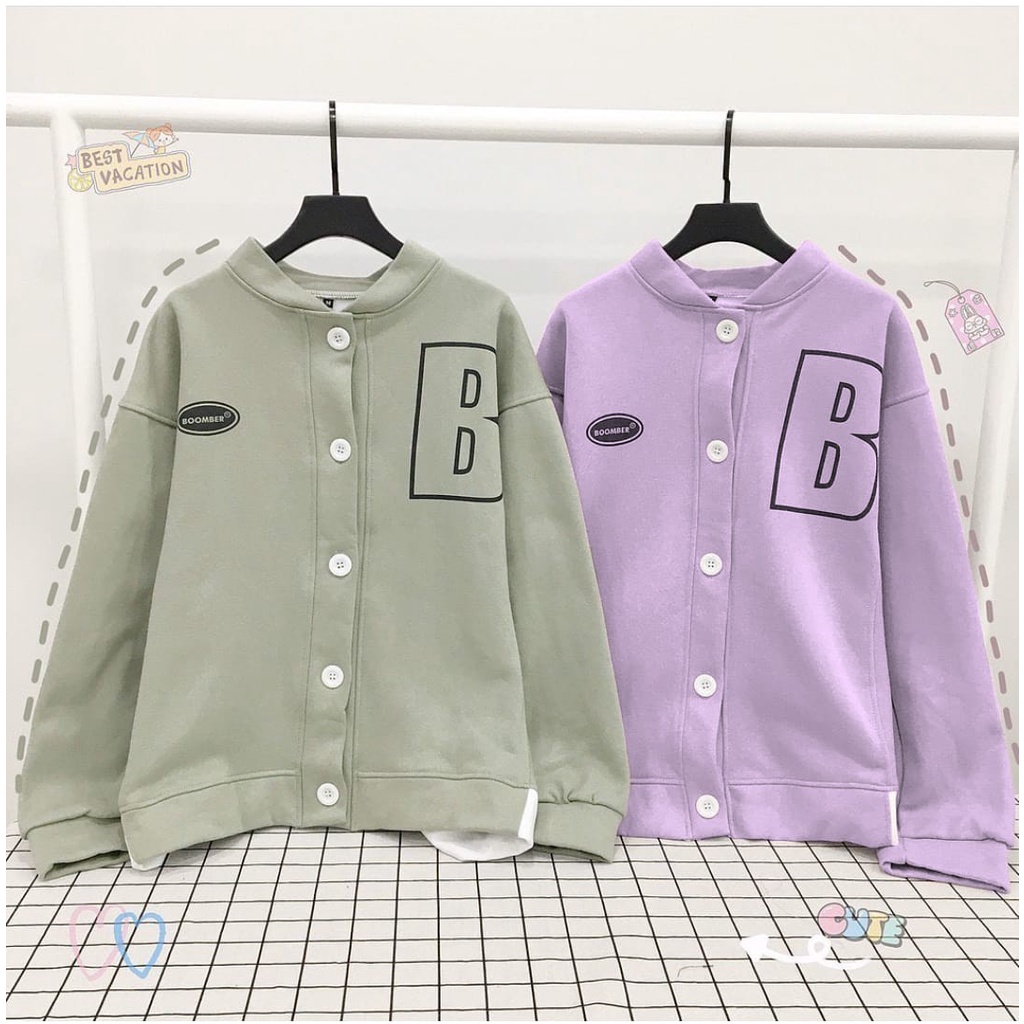 BOMBER B JAKET OVERSIZE | JAKET WANITA OVERSIZE | JAKET BASEBALL WANITA