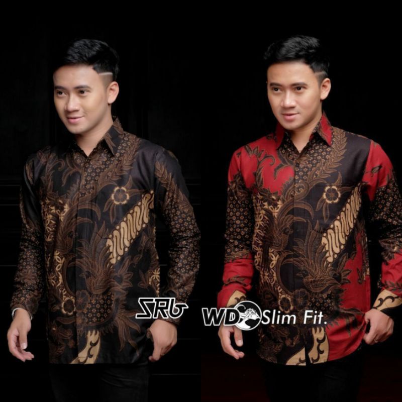 KEMEJA BATIK PRIA LENGAN PANJANG SIZE M L XL XXL BSWART Batik NAKULA HRB026 kenango panjang padi