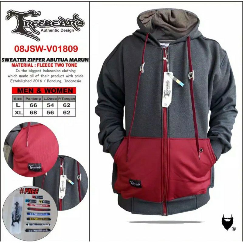 jaket sweater hoodie zipper original treebeard