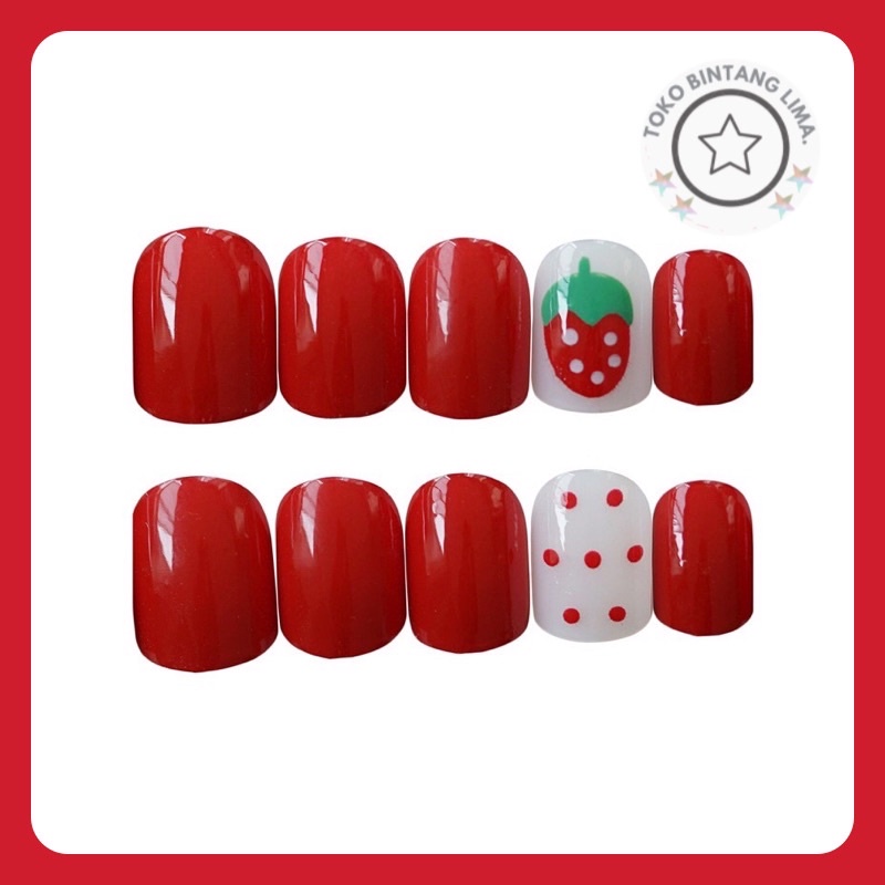 24 pcs set kuku palsu kuku cewek kutek cewek false nail ROSE BLACKPINK