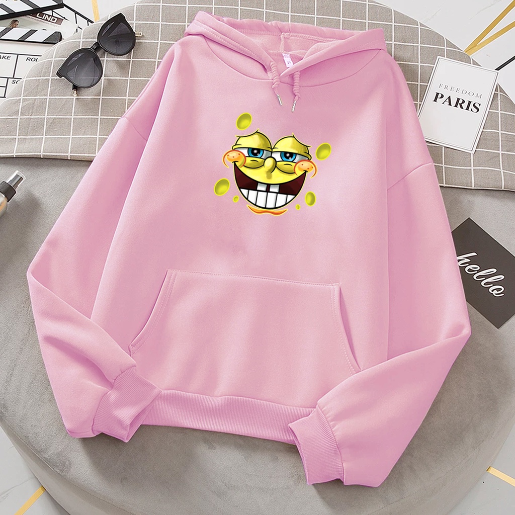 Sweater hoodie anak perempuan SMILE SPONS baju anak cowok cewek kartun