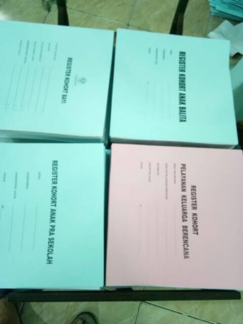 Form Register Kohort Ibu , Kohort Bayi dan Kohort KB , Kohort Lansia jg ada. Bila pesan sebutkan pil
