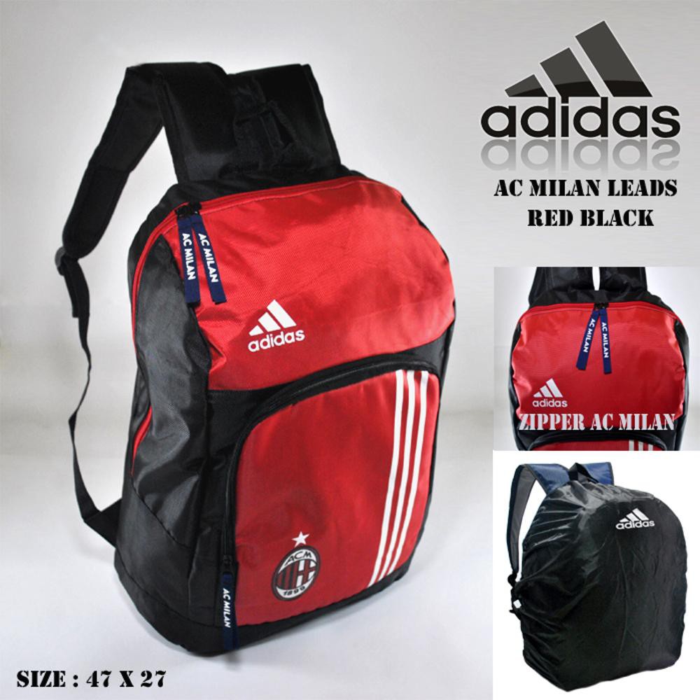 tas ransel ac milan leads red black free raincover tas bola ac milan ransel tas bola ac milan rans