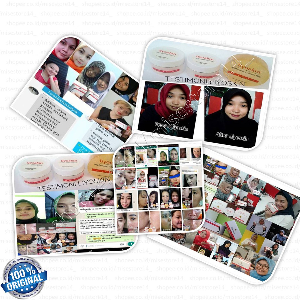 Liyoskin Cream Paket Sensitive Pemutih Wajah BPOM 100% Original Perawatan Serum Pencerah Kulit Wajah