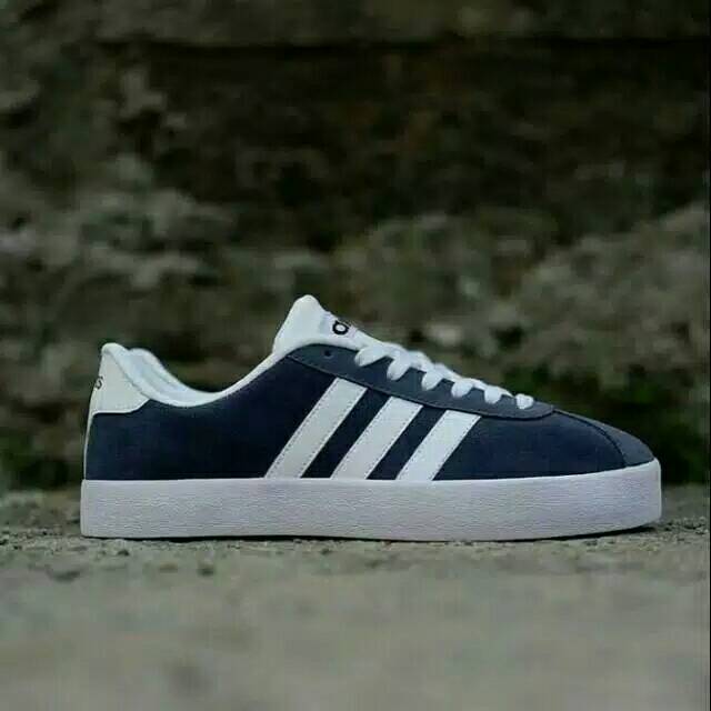 Sepatu Adidas Vl Court Navy White Bnwb Shopee Indonesia