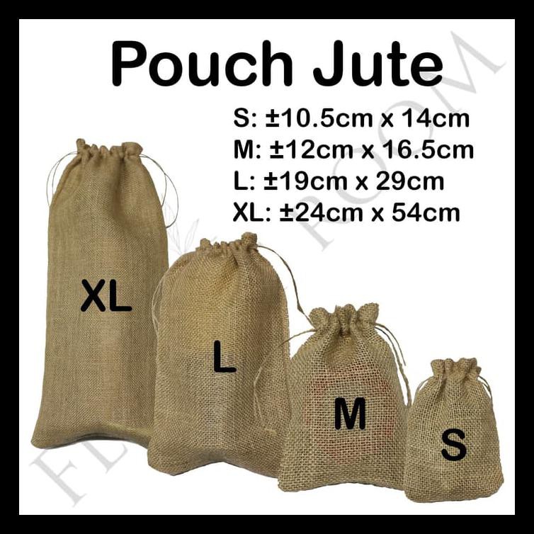 POUCH JUTE - GONI - FLORIST - BURLAP - KANTONG BUNGA - HIASAN - S KUALITAS TERBAIK