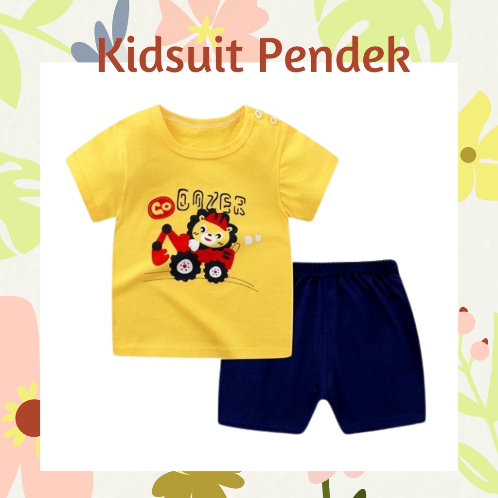 Plazababyku KIDS SUIT PENDEK Setelan Anak / Piyama anak / baju anak laki-laki Import ebv cewek TOT6