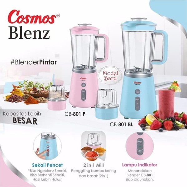 Blender Cosmos Plastik CB-801 / CB801 / CB 801 Kapasitas 1.5 Liter