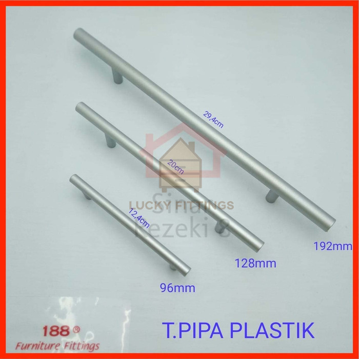 Tarikan Pipa Plastik / Laci Pintu Lemari Minimalis SIlver Modern Murah Bulat Simple Gagang Nakas