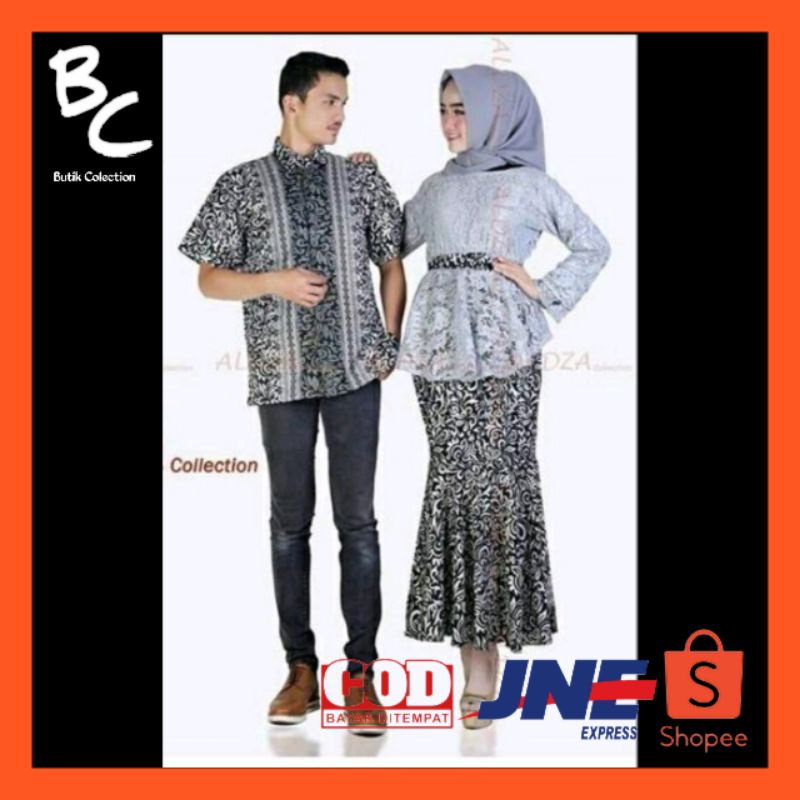 Baju batik Couple/Muslim Wanita Couple Pria Pesta Kondangan kekinian Kapelan Nikahan Cowok cewek Baju Pesta 2021