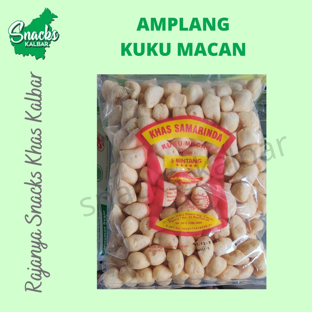 

Amplang / Kerupuk Ikan Pipih Belida Belidak "Kuku Macan Samarinda" 250 Gram