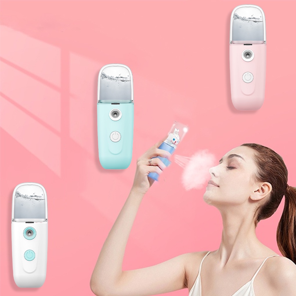 Nano Spray Pelembab Wajah Portable Mini Usb Mist Spray Rechargeable Untuk Perawatan Kulit 30ml huite