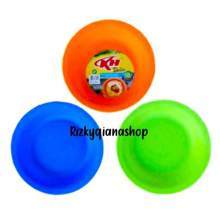 3 PCS PIRING MAKAN PLASTIK/PIRING DELIA 8&quot;