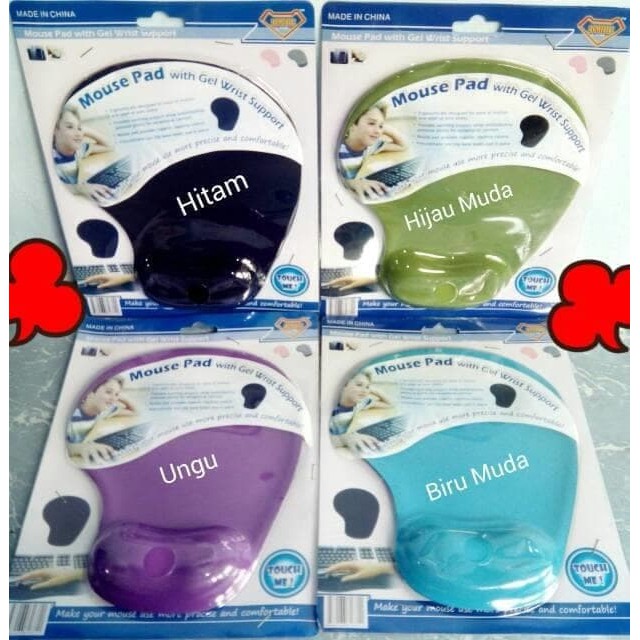 Mousepad bantal mouse pad nyaman bagus high quality warna with gel