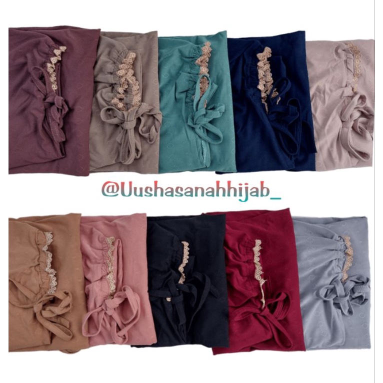 (Ori Fals) RUBIANA •jilbab instan jersey tamara•bergo renda non pet