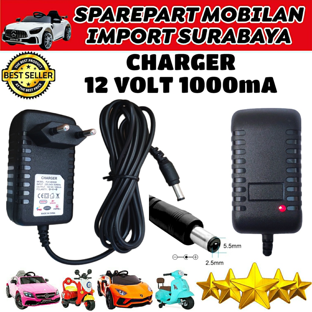 NEW ADAPTOR FLH480608 12 VOLT 1000Ma LED MENYALA 50/60 Hz MOBIL MOTOR REMOT CONTROL SPEEDS YUKITA PMB PLIKO