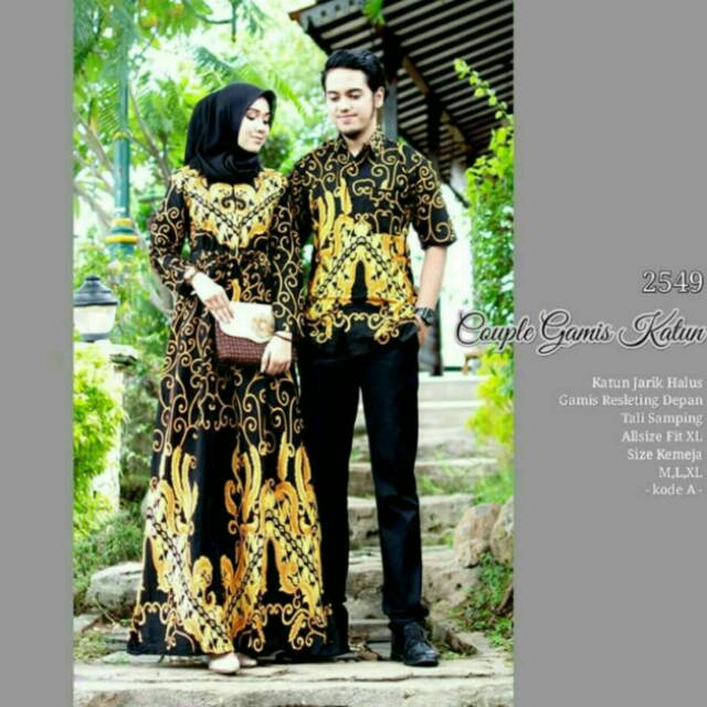 BATIK COUPLE GAMIS KATUN | HARGA PROMO TERMURAH | KELUARGA SERAGAMAN | BATIK PEKALONGAN