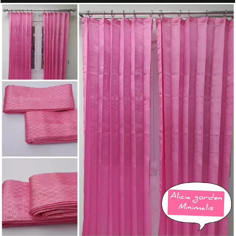 Gorden cantol Kawat Plisket klasik Jendela dan Pintu Murah Hordeng Kamar Gorden Pintu Kamar Terbaru 