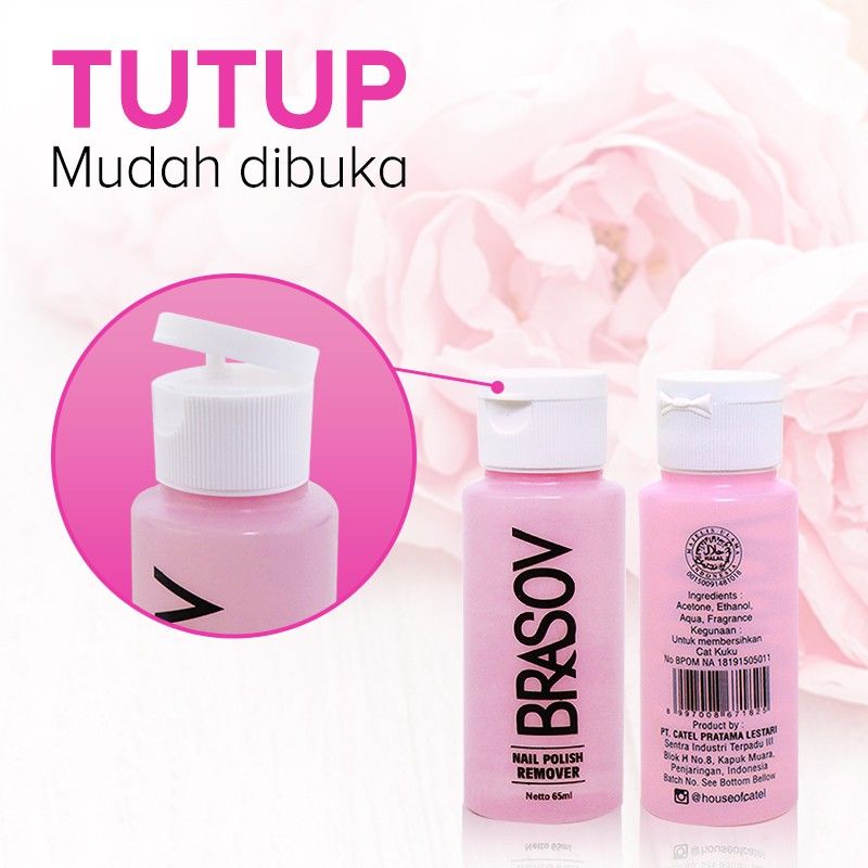 BRASOV Pembersih Cat Kuku 65 ML Penghapus Kutek Nail Polish Remover Kutex