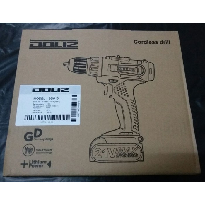 BOR TANGAN Electric Drill Bor Cordless Drill Battere 16V DOLIZ BD616  / BOR BATRE / BOR BATERAI