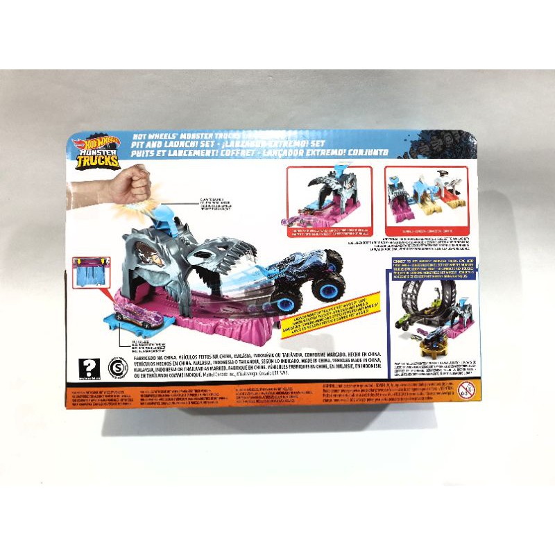 Hot Wheels, monster truck pit and launch. ada 1 mobil monster truck dan 1 hotwheel bonus.