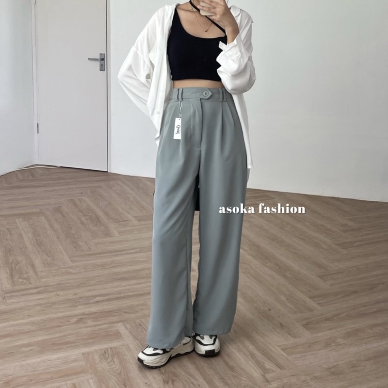 ASOKA GAIA PANTS 775 - Celana Trouser Loose Pants - Celana Wanita