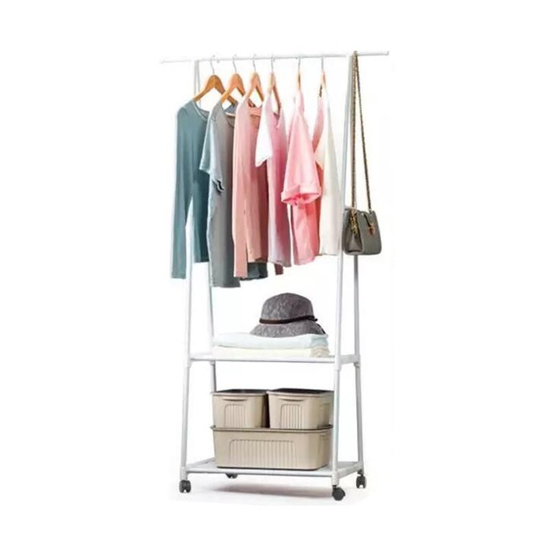 HOVELSHOP Triangle Cloth Rack Tempat Penyimpanan Baju Portable Multifungsi