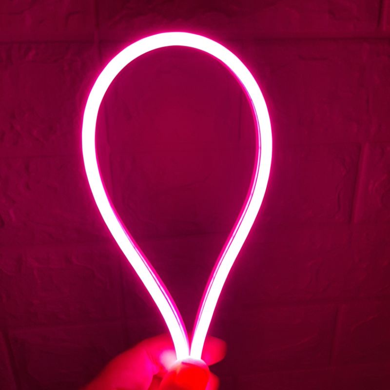 LED alis eagle eyes drl motor led alis motor mobil warna 12volt model pipih bukan bulat Panjang 30 Cm-Pink