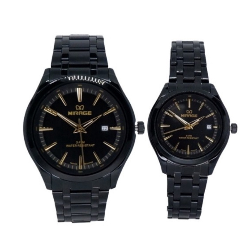JAM TANGAN COUPLE MIRAGE 8754 ORIGINAL GARANSI RESMI ANTI AIR WATER RESISTANCE AKSESORIS FASHION PRI