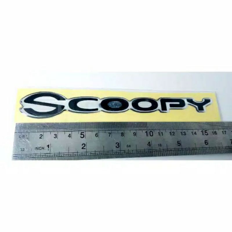 Stiker Emblem Bodi Scoopy Timbul Resin