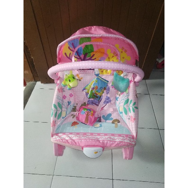 bouncer rocking pliko jerapah preloved second bekas kursi duduk goyang tempat tidur bayi