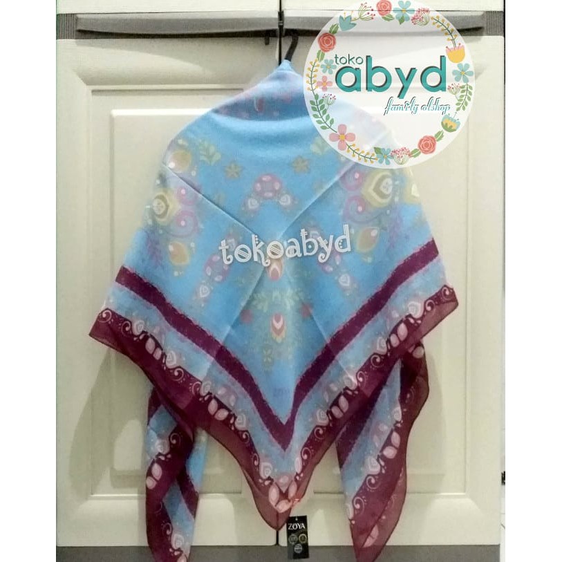 Jilbab Segiempat Zoya Majori Scarf - Blue