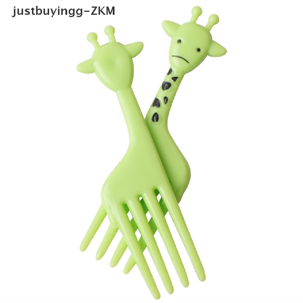 [justbuyingg] Set of 10pcs Cute Animals Food Picks Mini Cartoon Toothpick Fruit Forks Picks [zkm]