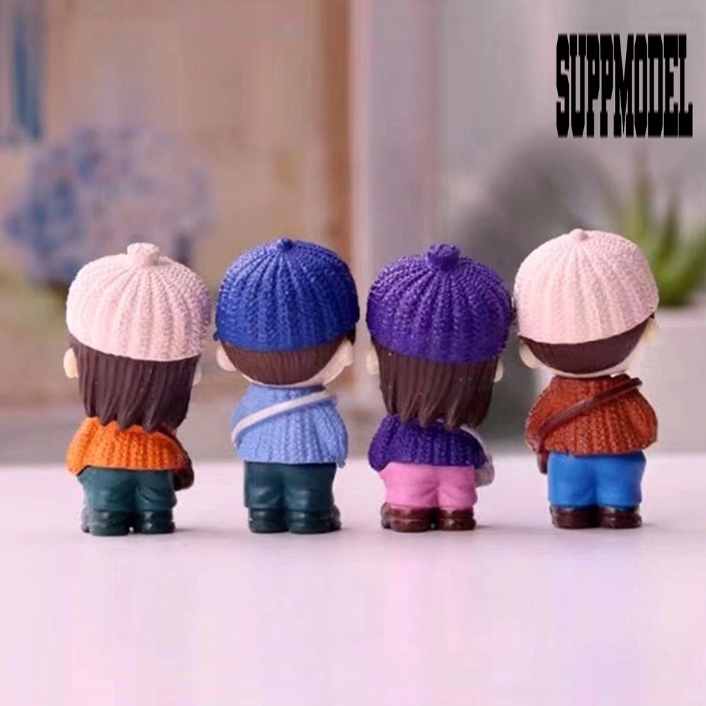 Suppmodel 4Pcs / Set Mainan Miniatur Figurin Boneka Bonsai Untuk Koleksi / Hadiah