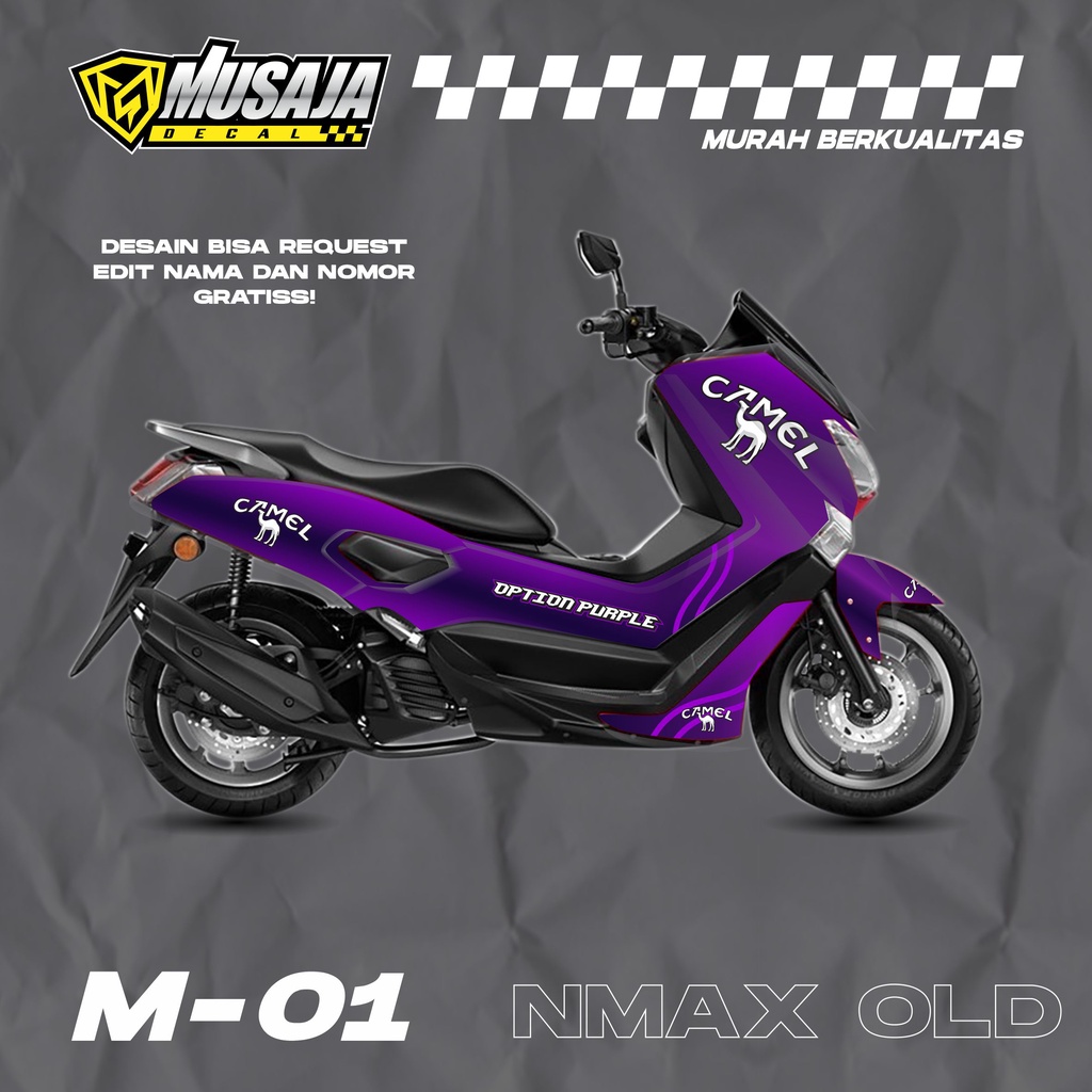 Decal Nmax full body ungu camel - dekal Nmax old fullbody