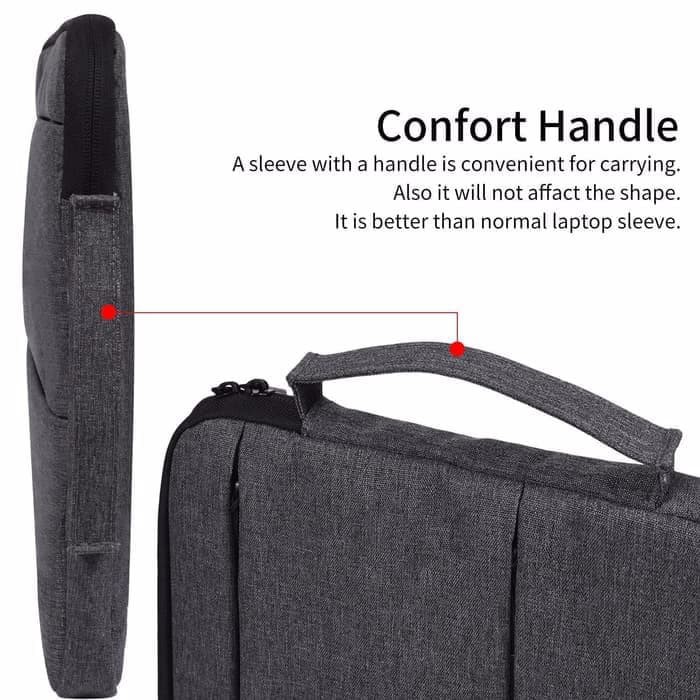 Tas Laptop 15.6 inch Jinjing sleeve Nylon Waterproof  ROG Alianware- Dark Grey