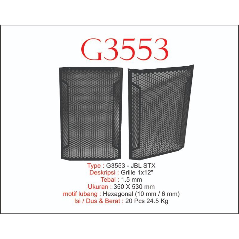grill speaker G3553 12inch axiss ram speaker gril speaker box speaker per 1 plat tebal bagus import