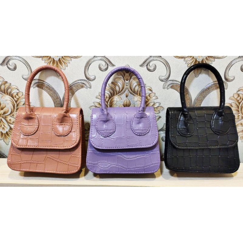 ADA Vintage Sling Bag Mini Croco-2