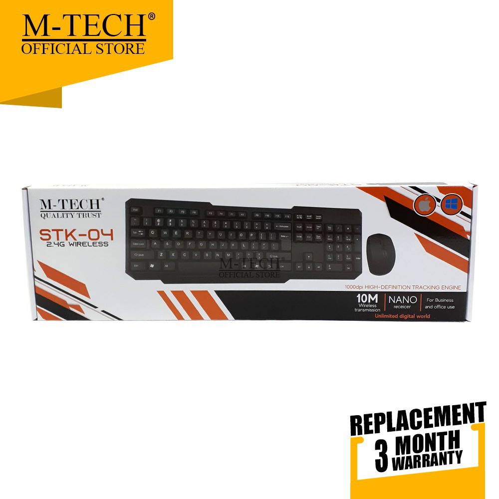 keyboard komputer mouse wireless murah M-Tech