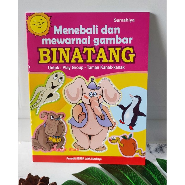 (SERI MENEBALI DAN MEWARNAI GAMBAR) BUKU MEWARNAI ANAK / BUKU ANAK ANAK EDUKASI MENGENAL DAN MEWARNA UNTUK PAUD DAN TK