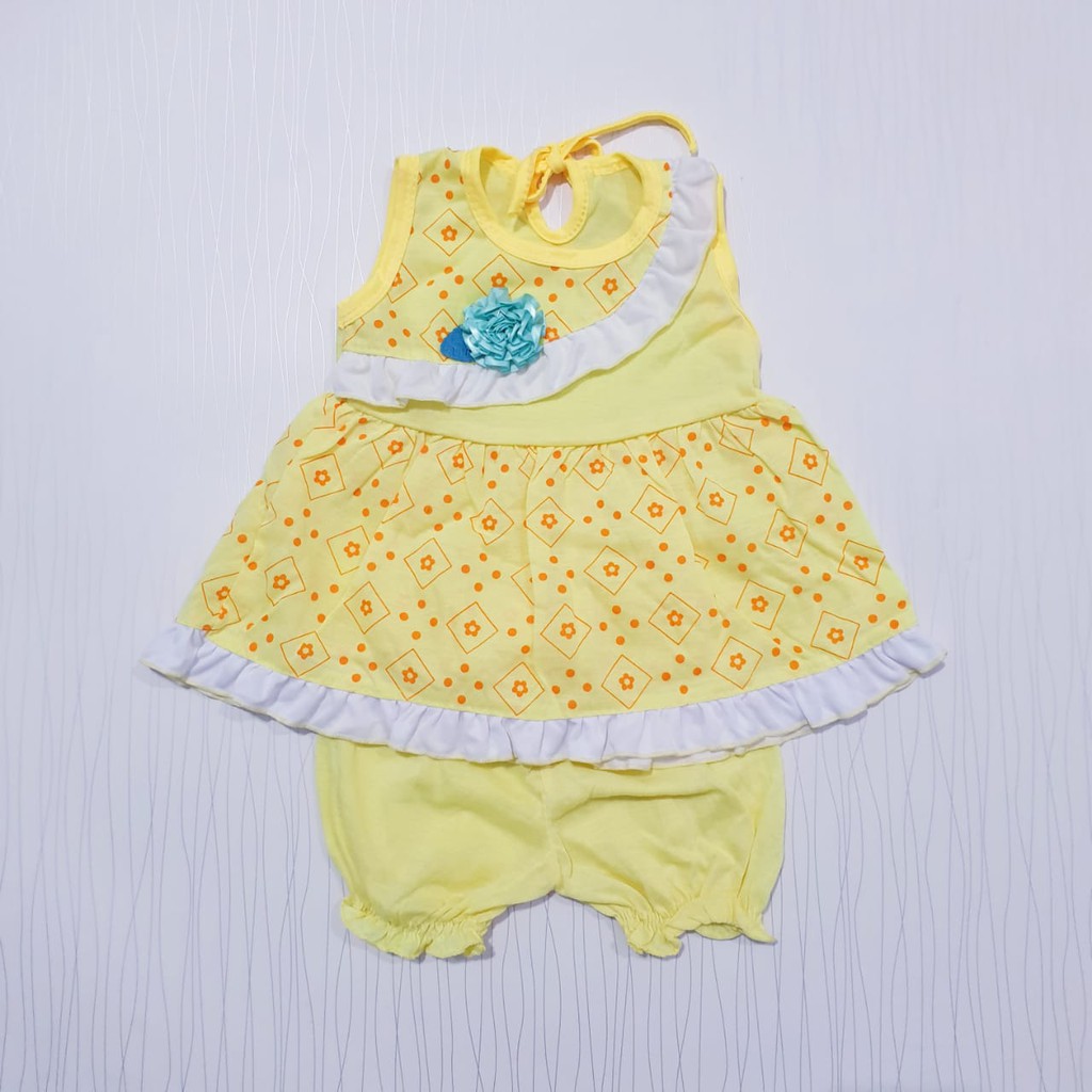 setelan dress anak perempuan usia 0-12 bulan