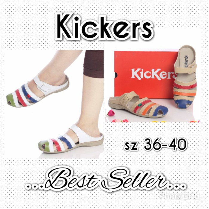 sandal wanita kickers ladies grade ori slip on bagus murah
