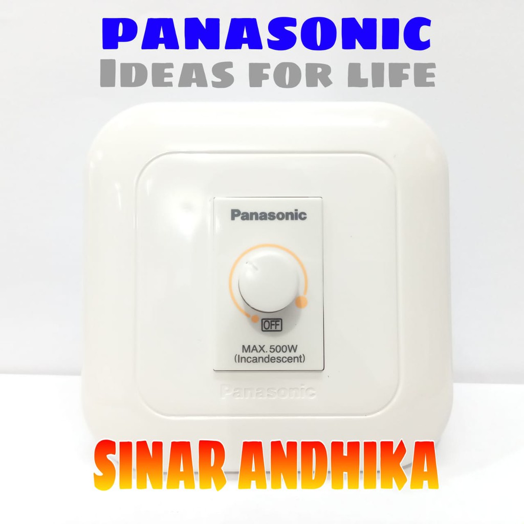 SAKLAR DIMMER + FRAME PUTIH PANASONIC 500 WATT WEJ 78019+WEJ 57515