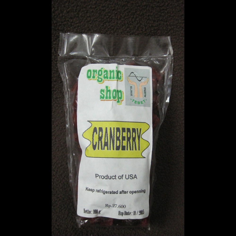 

Organic Shop - Cranberry - 100 gr