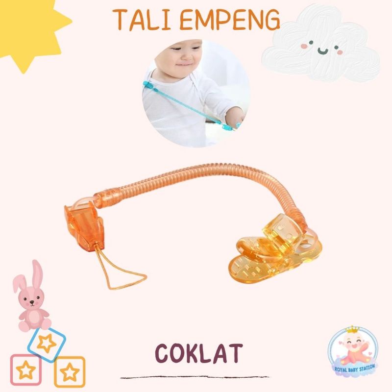 2in1 Premium Dot Empeng Bayi Silikon Hijau Coklat Bulat Gepeng mulai 0 bulan Premium Free Box BPA Free-Rantai saja brown