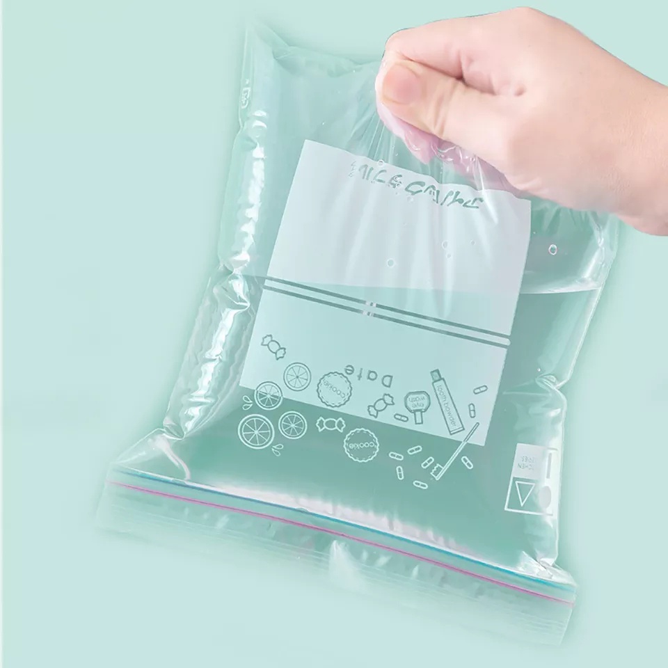 Sc- Kantong Plastik Ziplock Reusable Kulkas Penyimpan Makanan Sayuran Zipper Plastik Tempat Sayur Dan Buah