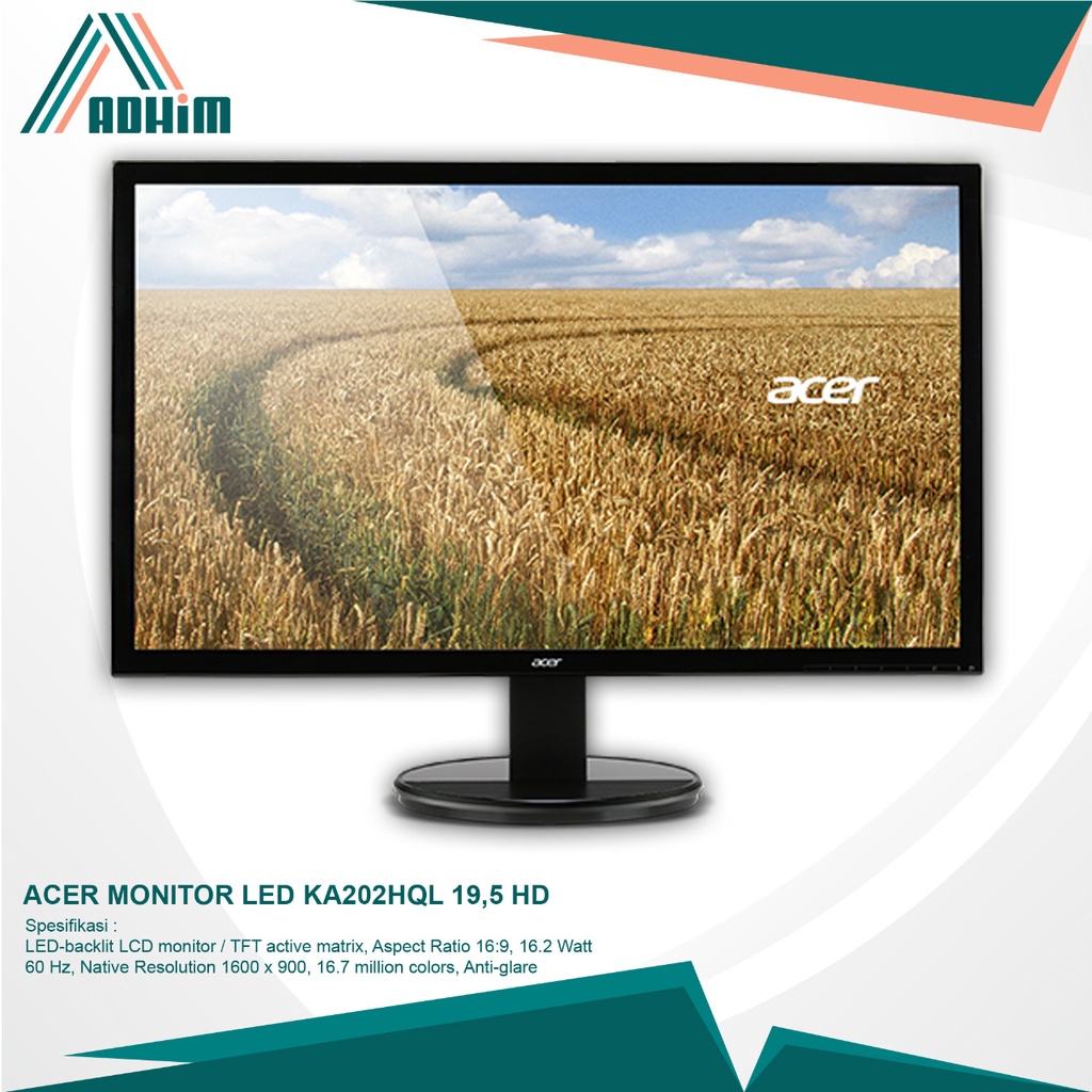 ACER MONITOR LED K202HQL 1,95 INCH HD