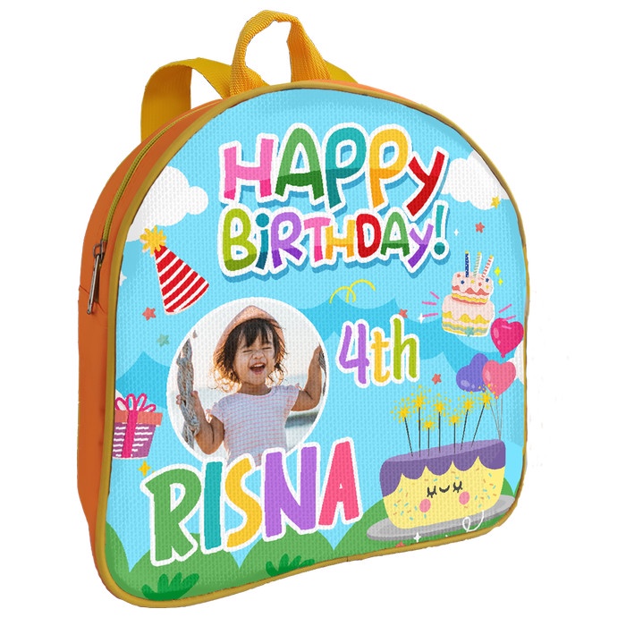 

Tas Custom Anak Foto+Nama - Mini Bags Tema 4 Ultah - 1 HARI JADI